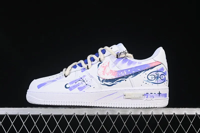 All categories Nk Air Force 1 Air Force series Nk Air Force 1 Low Air Force low-top Nike Air Force 1'07 Low "Cancer" Hand-painted graffiti twelve constellations series Cancer Air Force One low-top casual sneakers 622-722